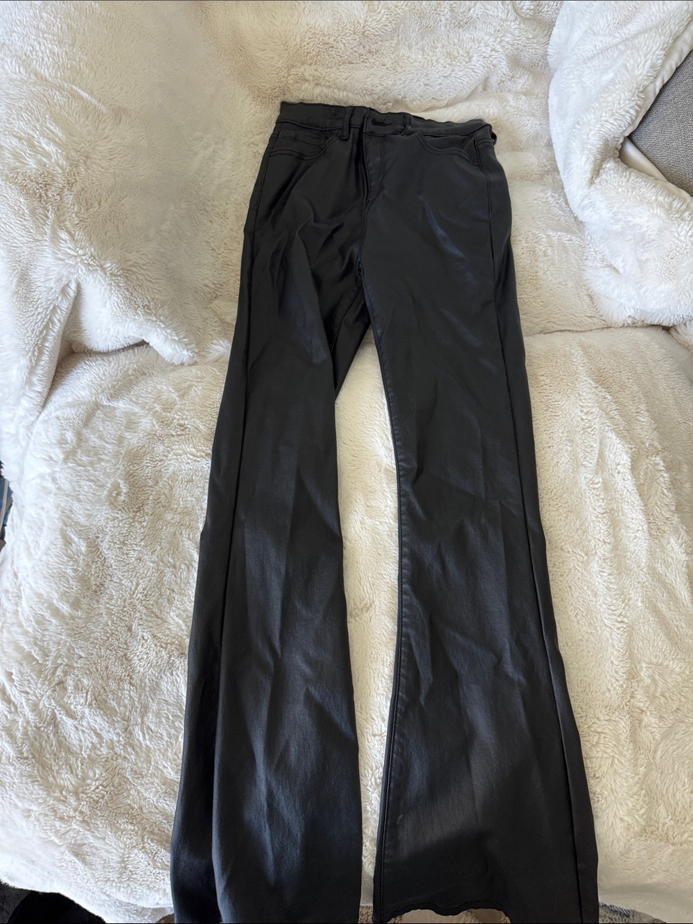 Edikted Black Leather Pants